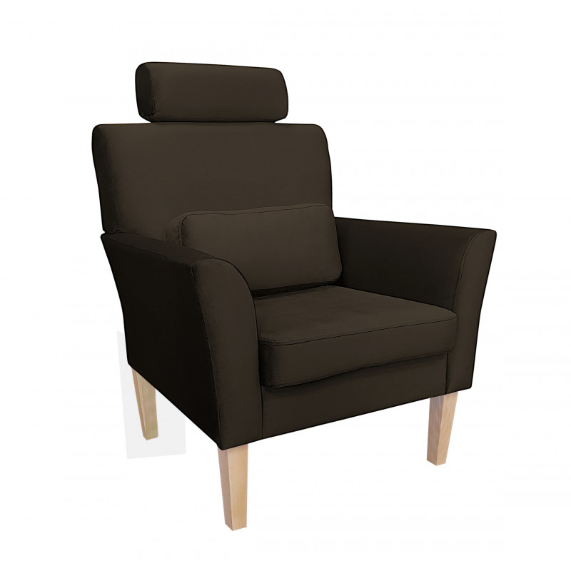 Fotel DENVER nogi buk MG05 - brązowy velvet