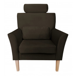 Fotel DENVER nogi buk MG05 - brązowy velvet
