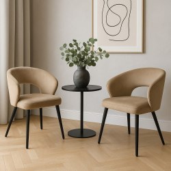 Krzesło welurowe AURA - Nowoczesne Krzesło do Jadalni