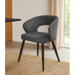 Krzesło welurowe AURA - Nowoczesne Krzesło do Jadalni