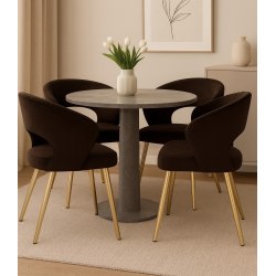 Krzesło welurowe AURA - Nowoczesne Krzesło do Jadalni