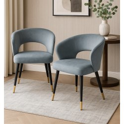 Krzesło welurowe AURA - Nowoczesne Krzesło do Jadalni
