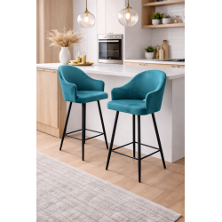 Hokery welurowe – eleganckie do wyspy