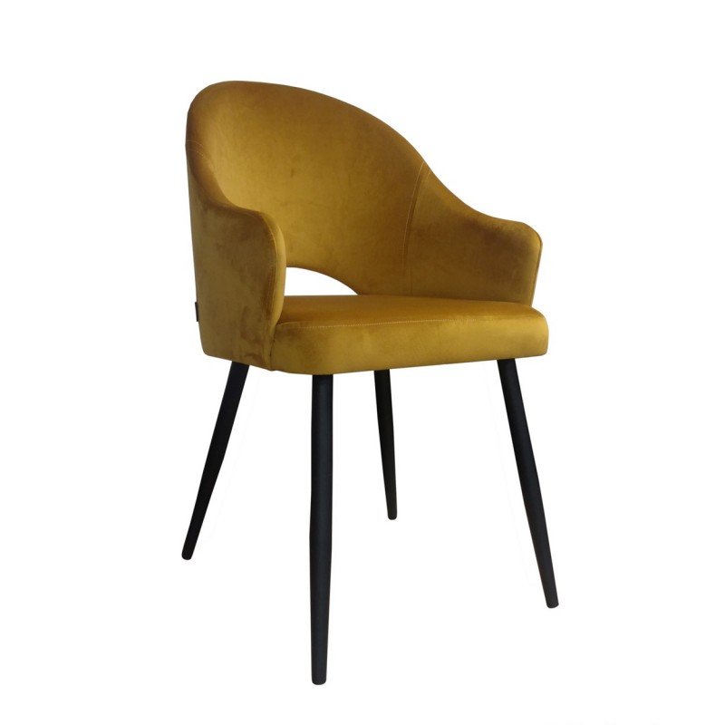 Krzesło VELVET MG15 – welurowe, elegancka czarna podstawa