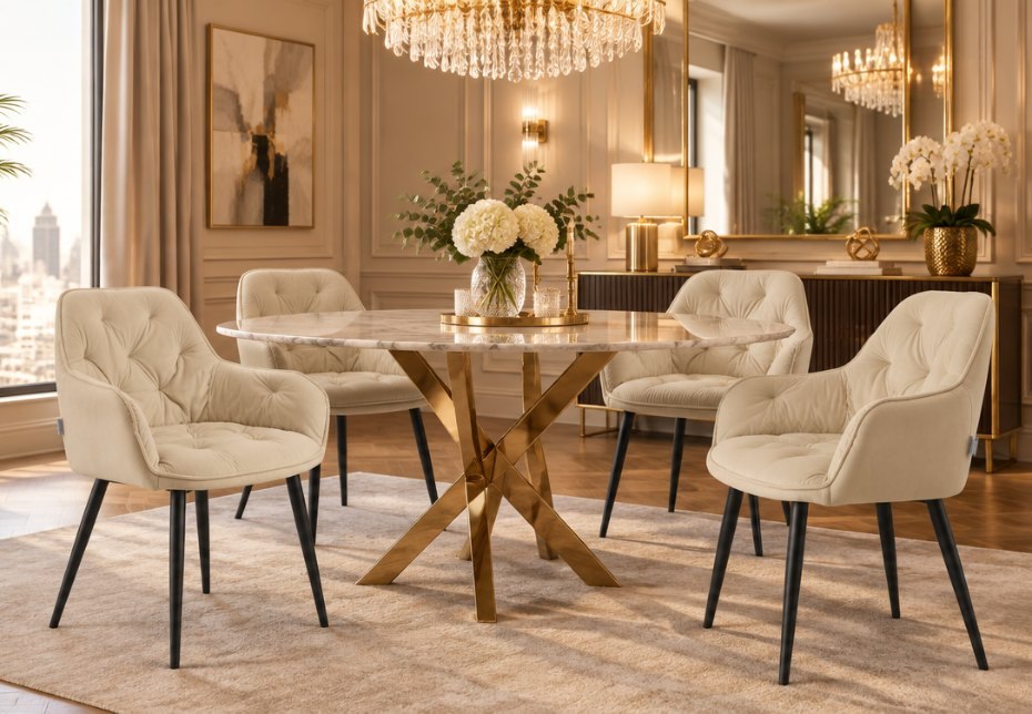 Krzesła stylizowane – glamour, chesterfield, retro i klasyka